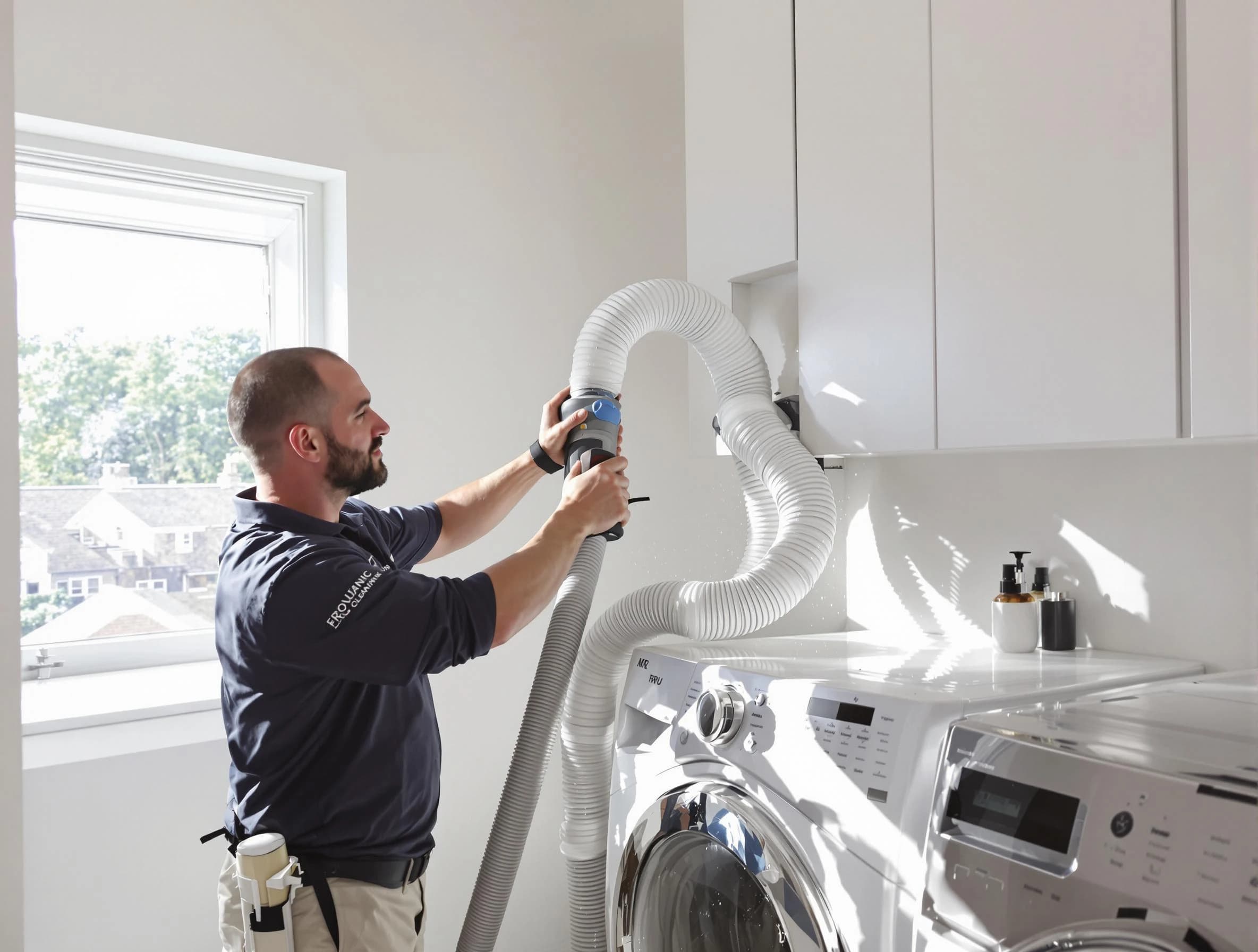 Certified Greenwood Village Dryer Vent Cleaning technician performing dryer vent cleaning in Greenwood Village