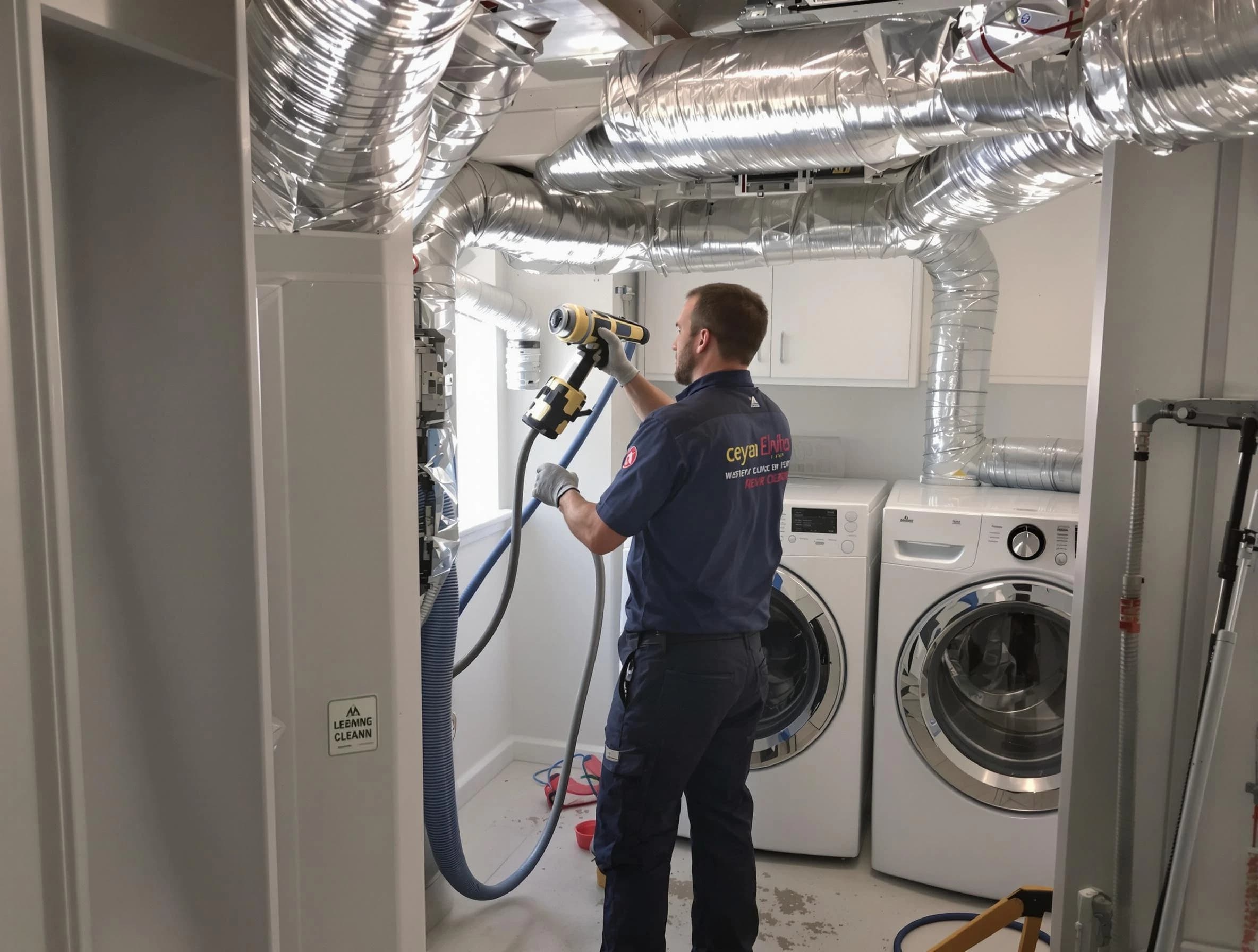 Greenwood Village Dryer Vent Cleaning specialist using advanced equipment for thorough duct cleaning in Greenwood Village