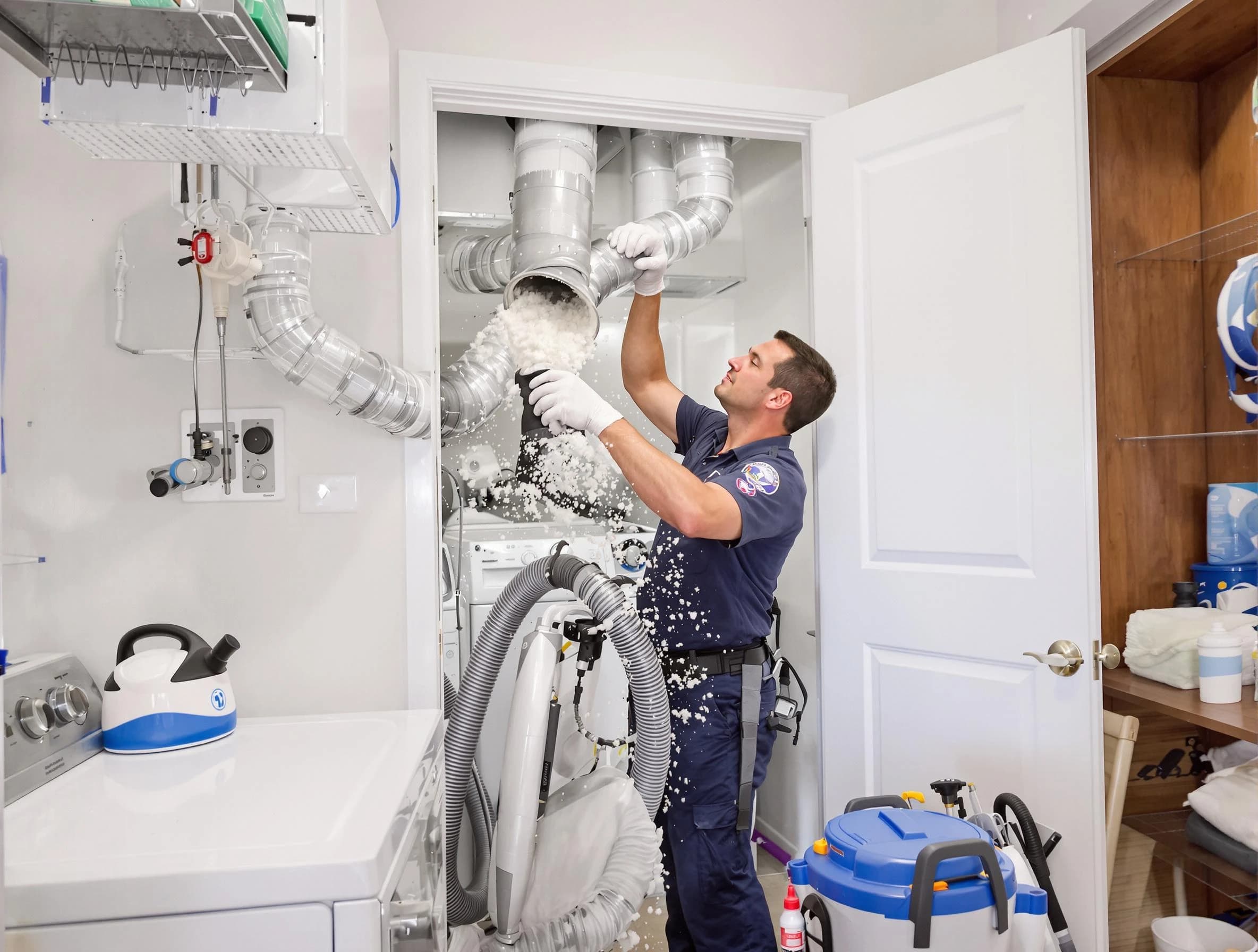 Greenwood Village Dryer Vent Cleaning technician delivering thorough residential dryer vent cleaning service in Greenwood Village